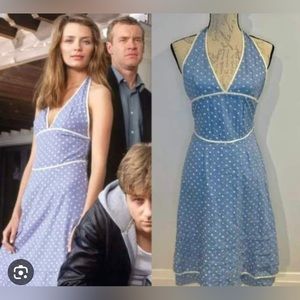 ISO Marc Jacobs blue dot halter dress size 2 or 4 ASO Marissa Cooper The OC